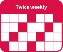 Twice weekly scheduling icon